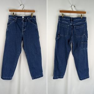 Vintage 90s GAP Medium Wash High Rise Button Fly Carpenter Jeans, Size